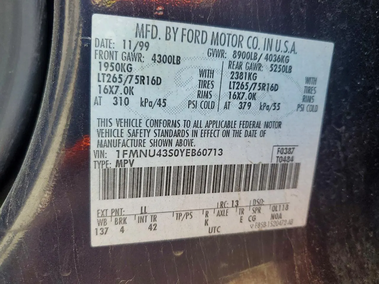 2000 Ford Excursion Limited
