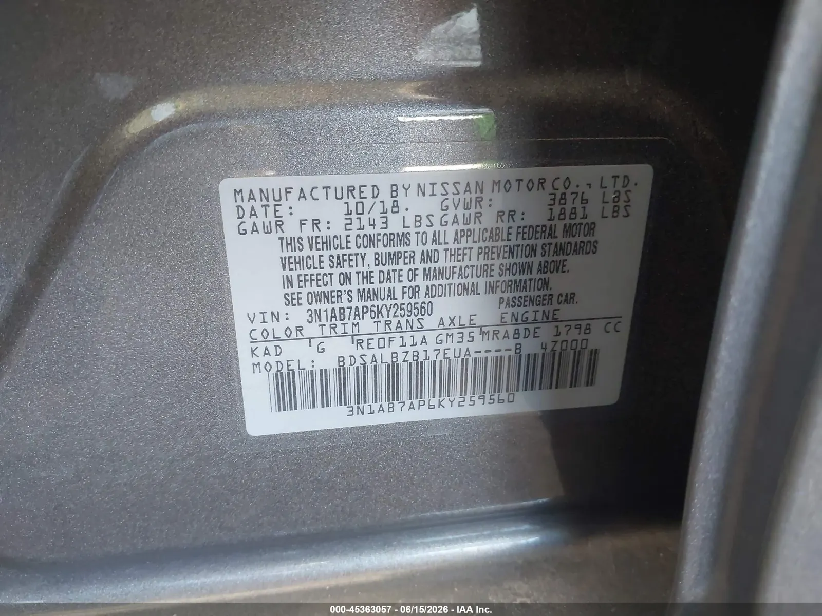 2019 Nissan Sentra SV
