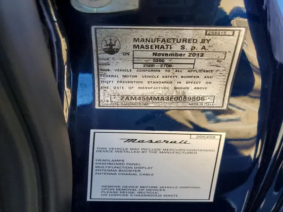 2014 Maserati GranTurismo Convertible GRANTURISMO