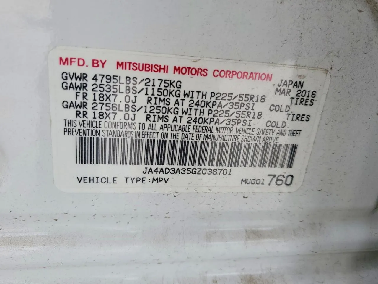 2016 Mitsubishi Outlander SE
