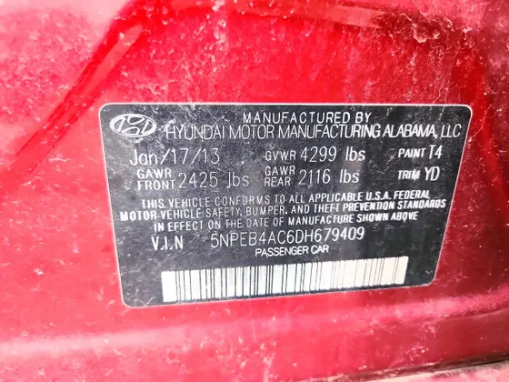 2013 Hyundai Sonata GLS PZEV