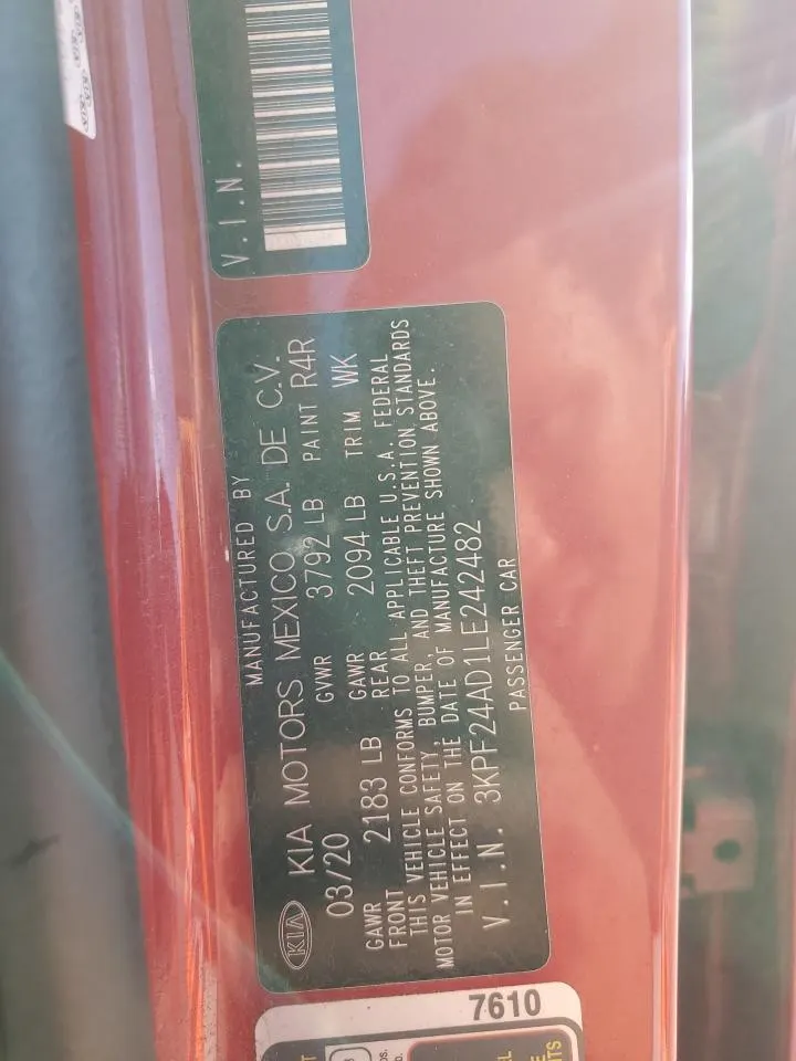 2020 Kia Forte LXS