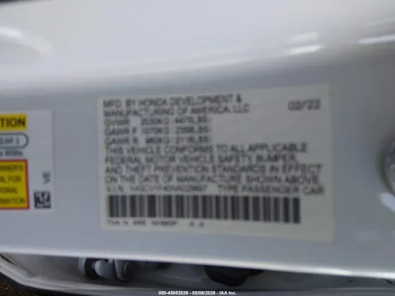 2022 Honda Accord Sedan Sport SE