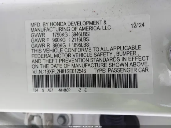 2025 Honda Civic Hatchback Sport