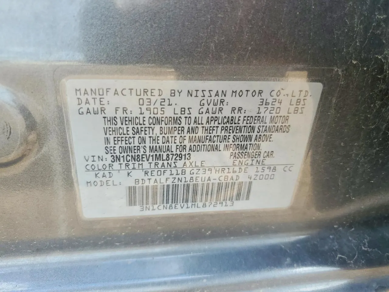 2021 Nissan Versa SV