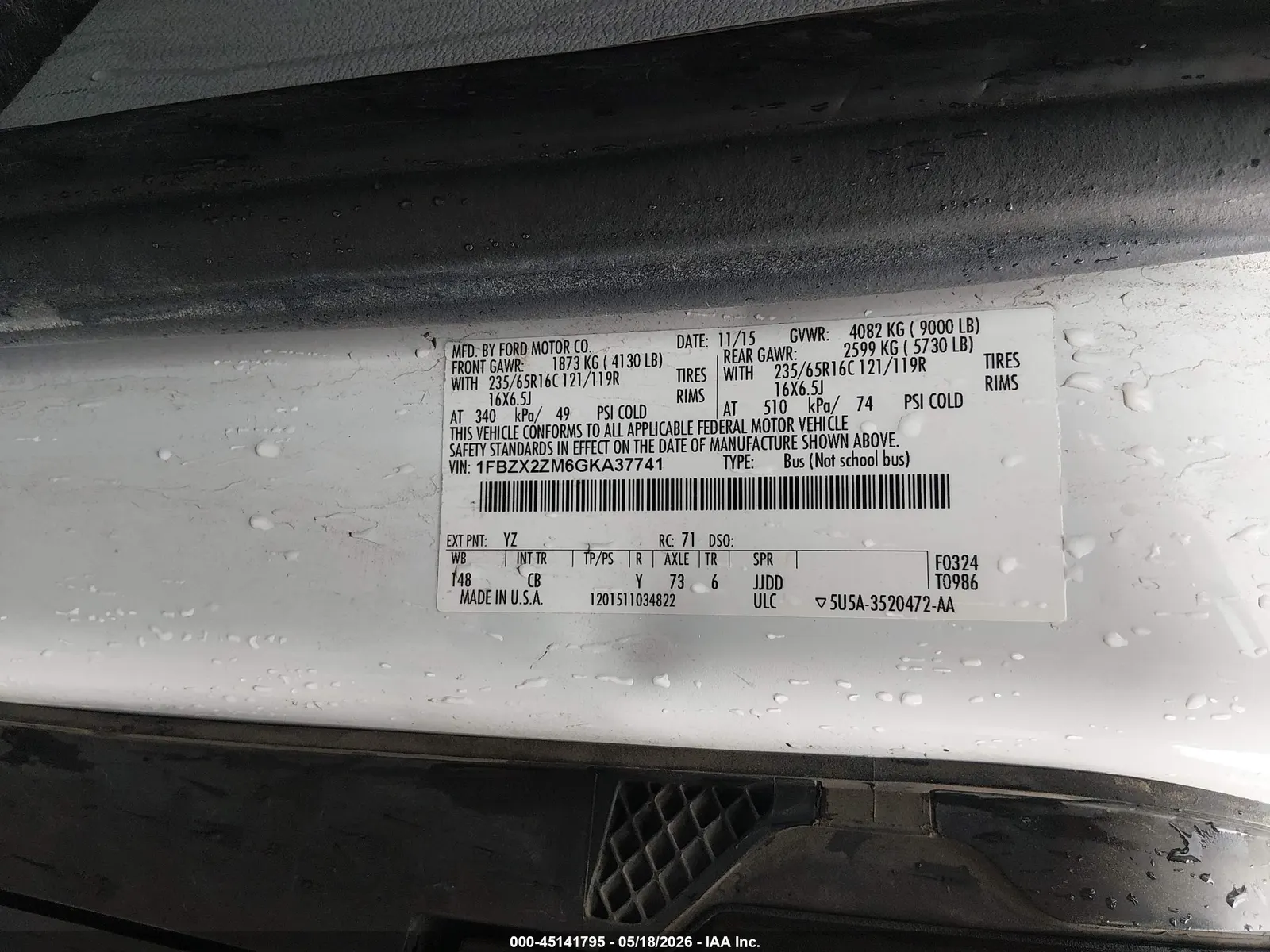 2016 Ford Transit Wagon XLT