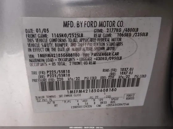 2005 Mercury Montego Premier