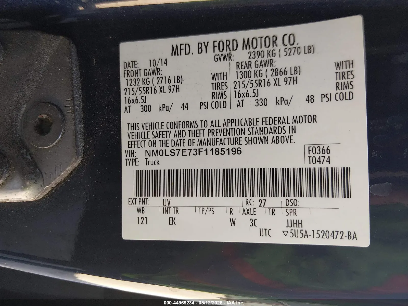 2015 Ford Transit Connect XL