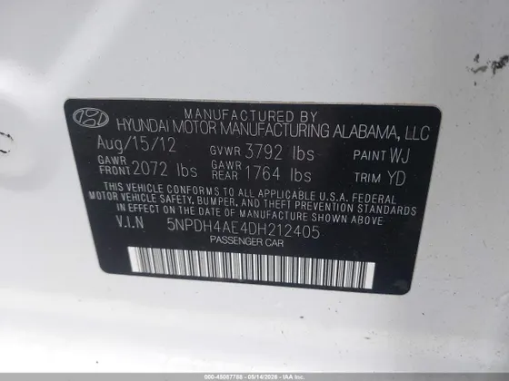 2013 Hyundai Elantra GLS PZEV