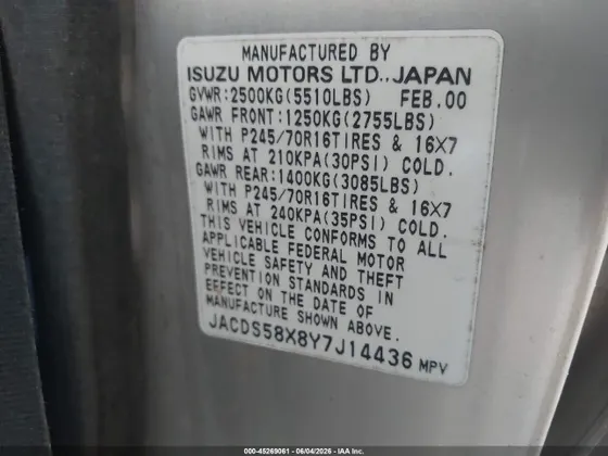 2000 Isuzu Trooper S