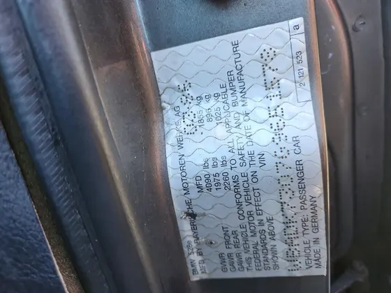 1986 BMW 528 - 533 - 633 - 733 528E