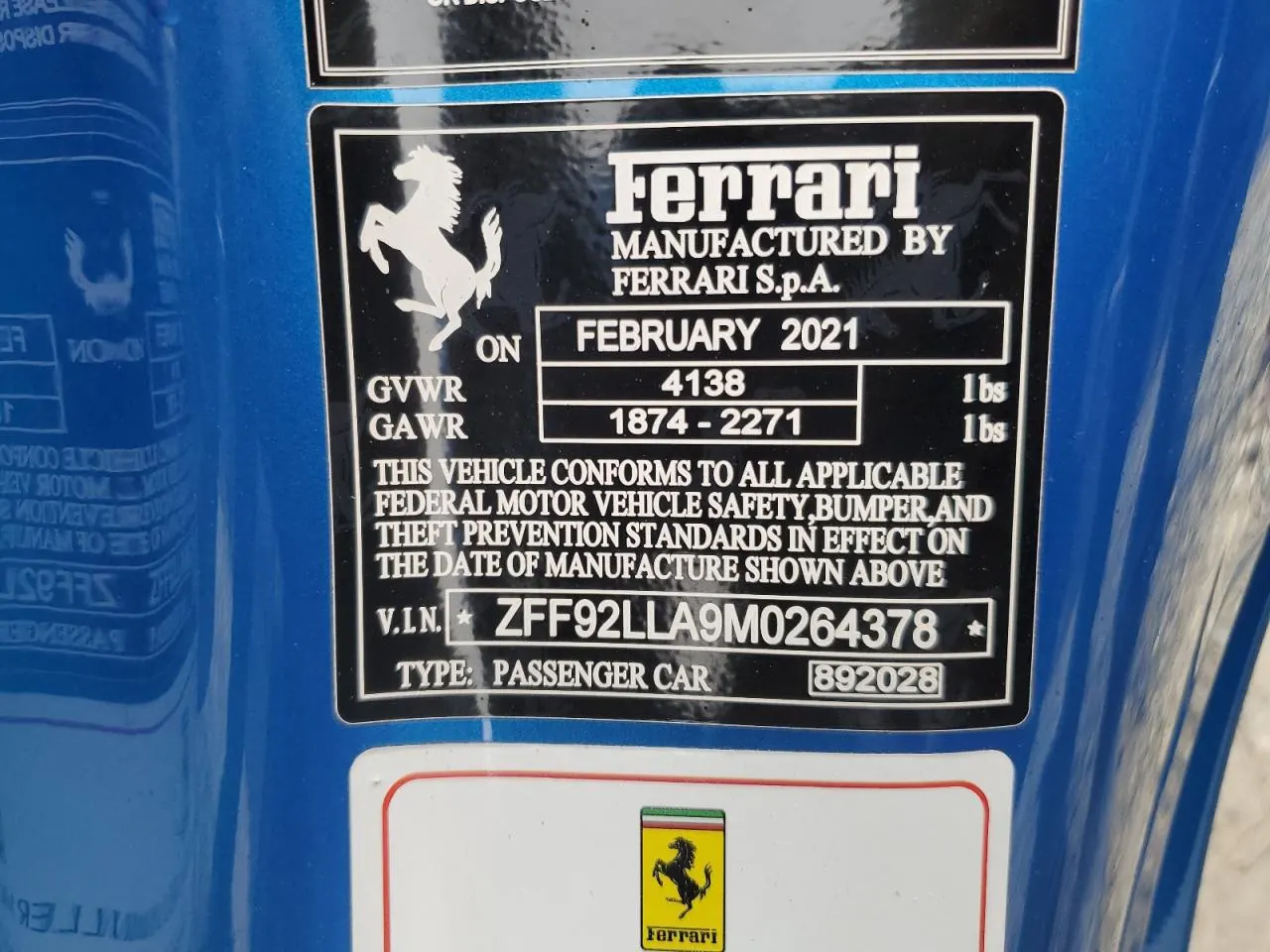 2021 Ferrari F8 Tributo