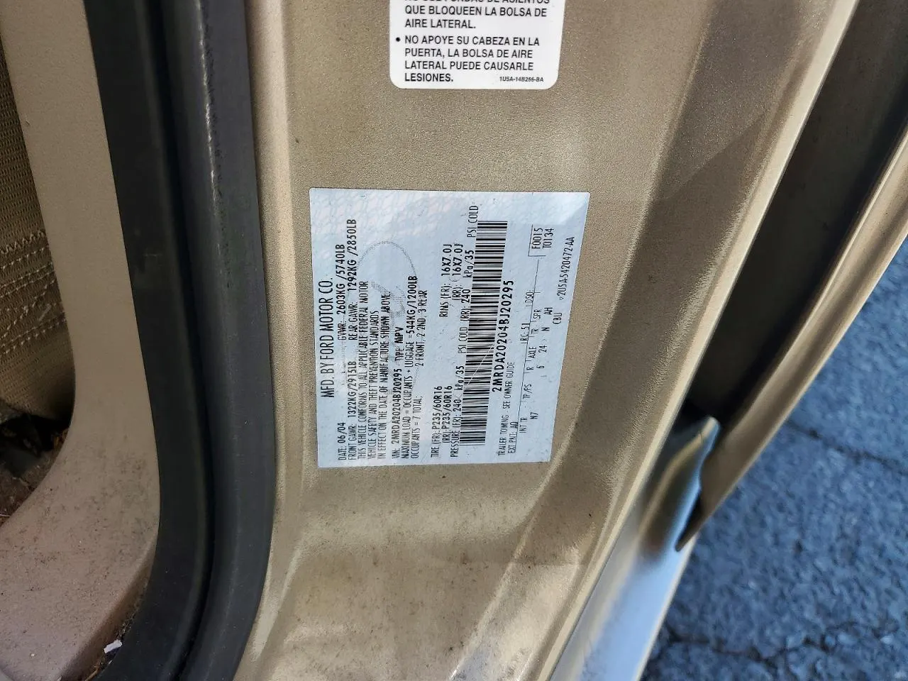 2004 Mercury Monterey Convenience