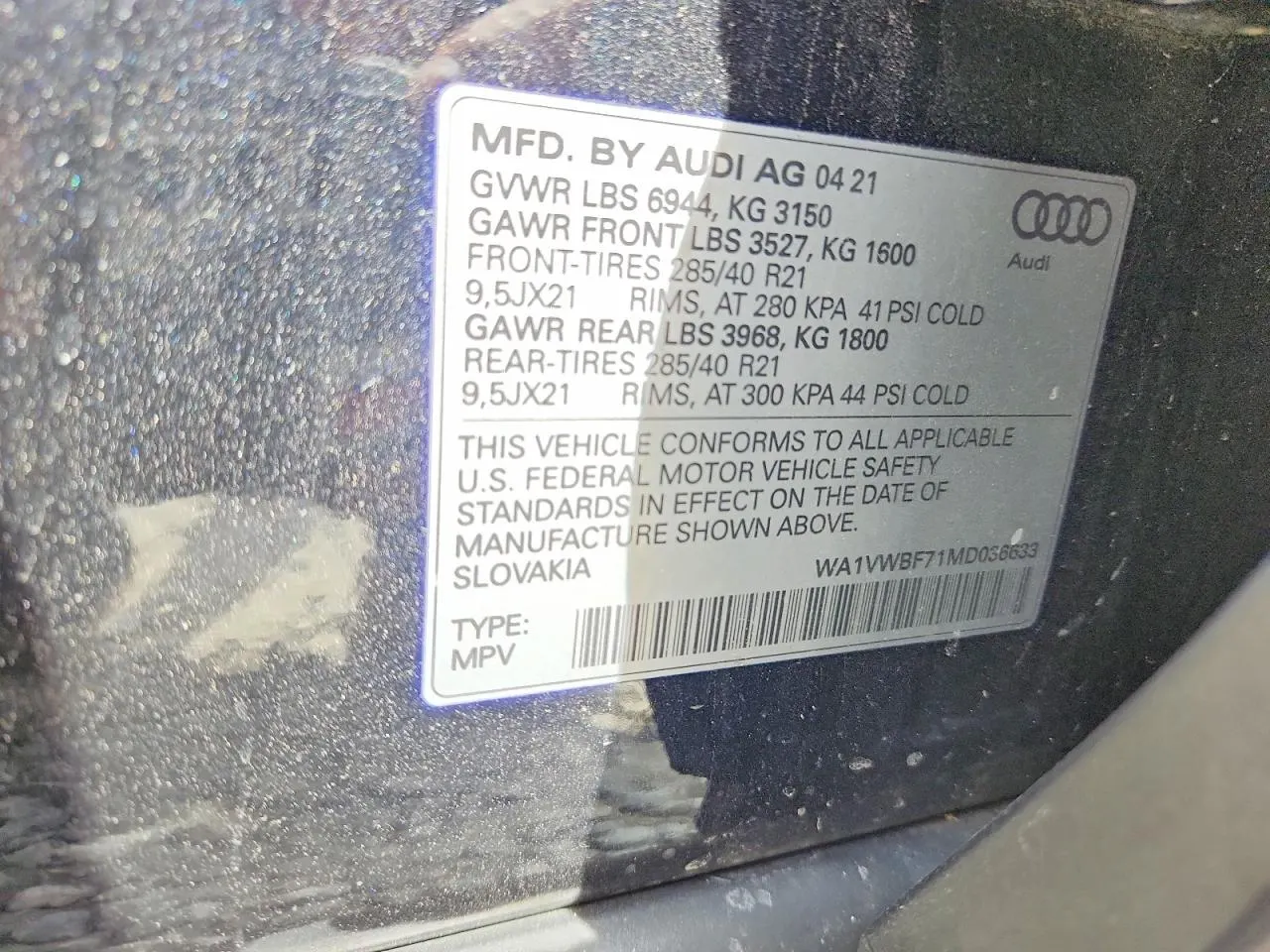 2021 Audi SQ7 Prestige