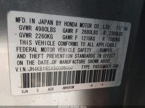 2005 Acura RL 3.5
