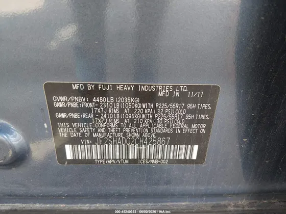 2012 Subaru Forester 2.5X Premium