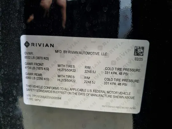 2025 Rivian R1S Adventure