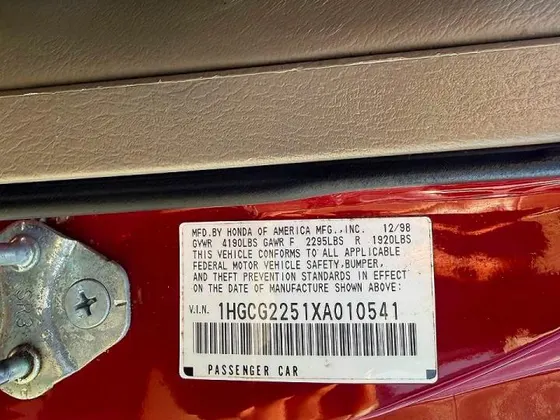 1999 Honda Accord Cpe EX