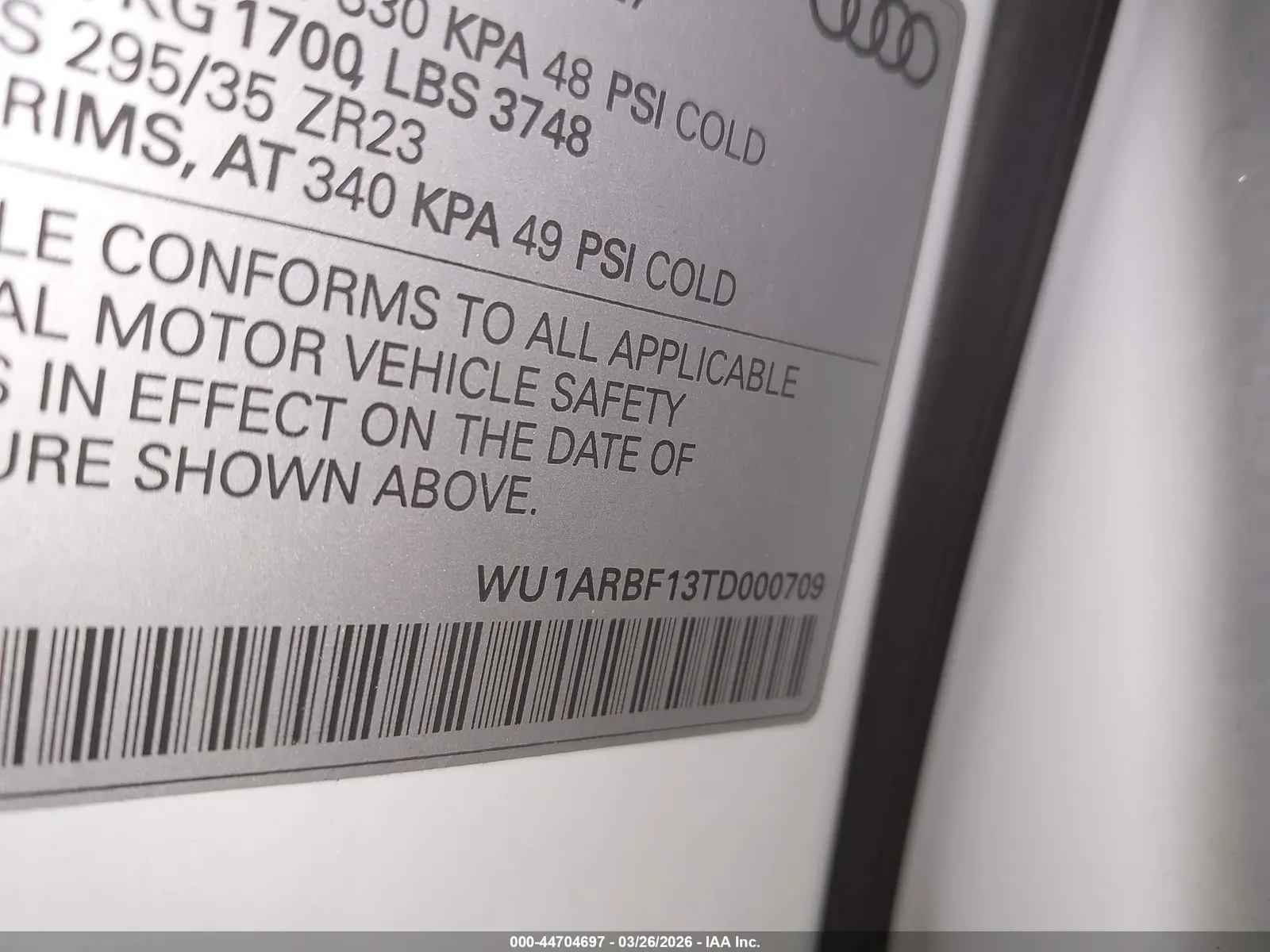 2026 Audi RS Q8 QUATTRO TIPTRONIC