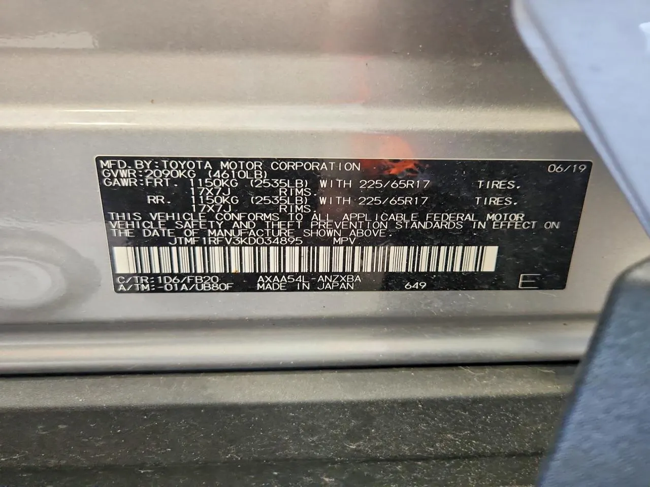 2019 Toyota RAV4 LE