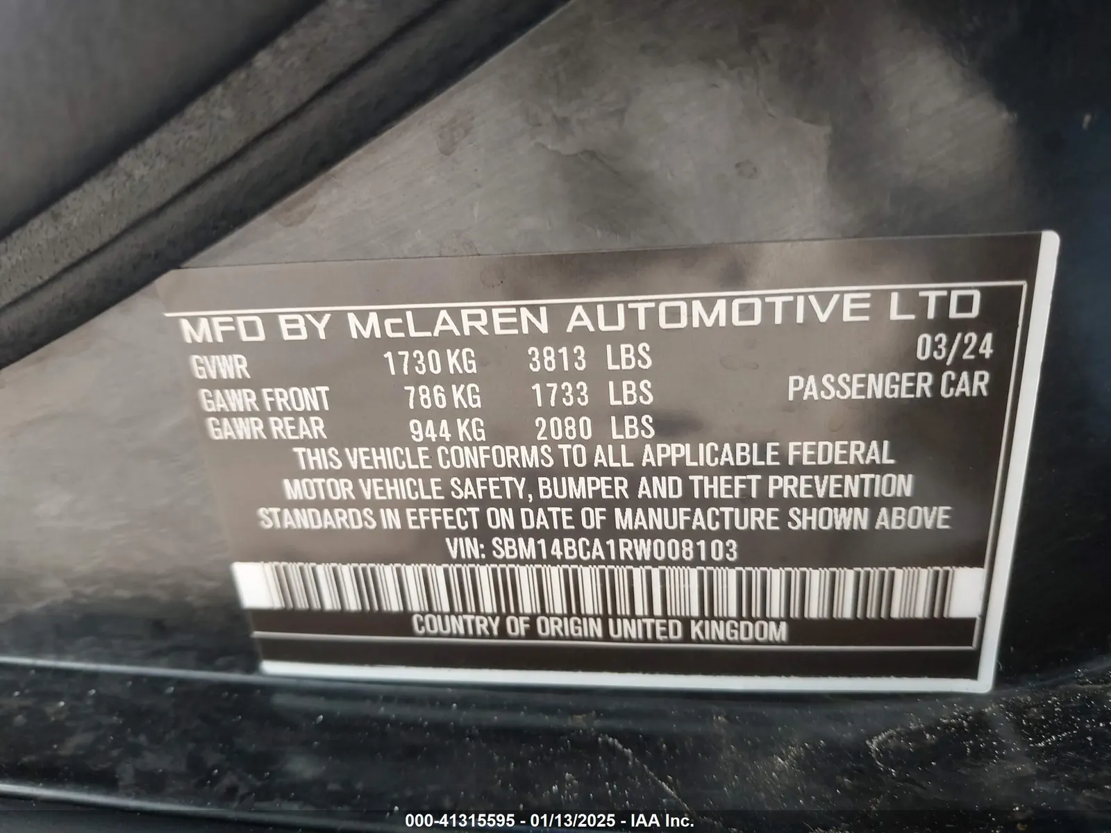 2024 McLaren 750S SPIDER