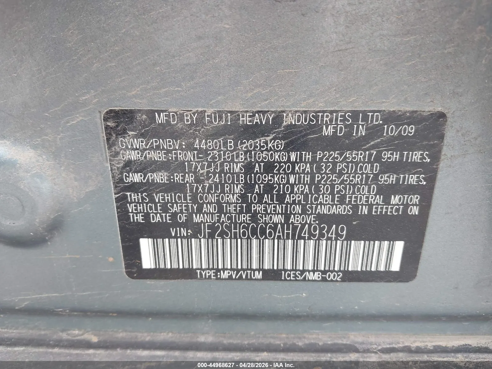 2010 Subaru Forester 2.5X Premium