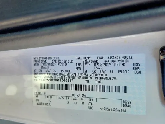 2019 Ford Super Duty F-350 DRW XL