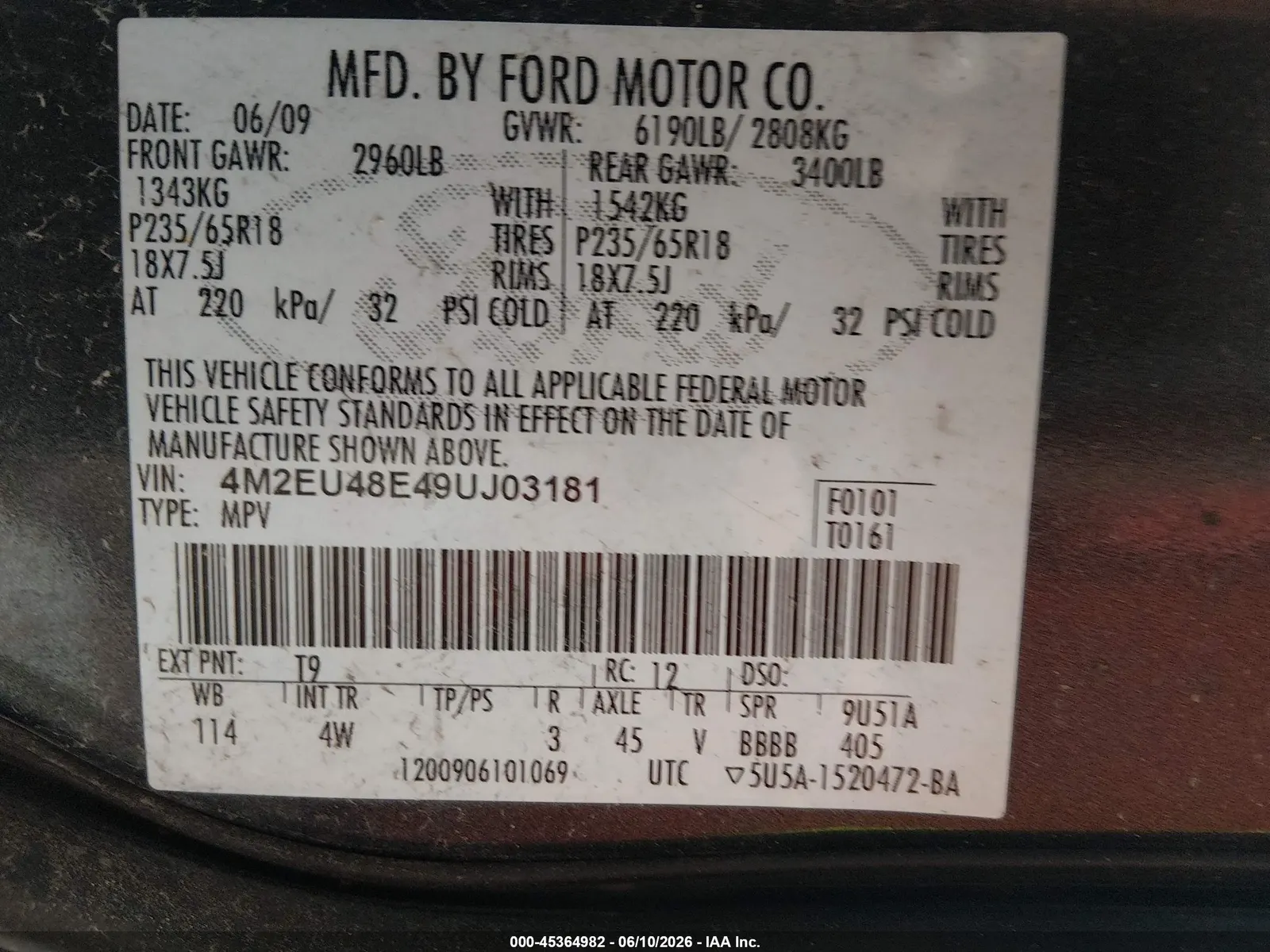 2009 Mercury Mountaineer Premier