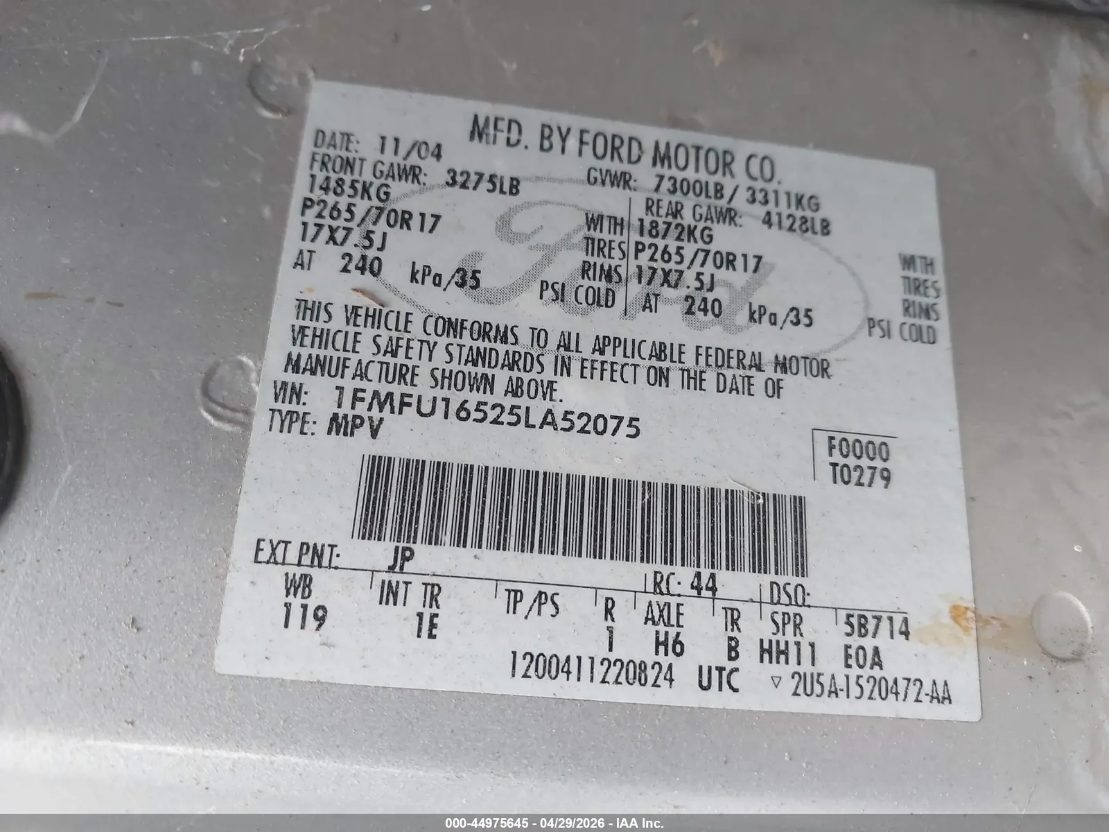 2005 Ford Expedition Special Service