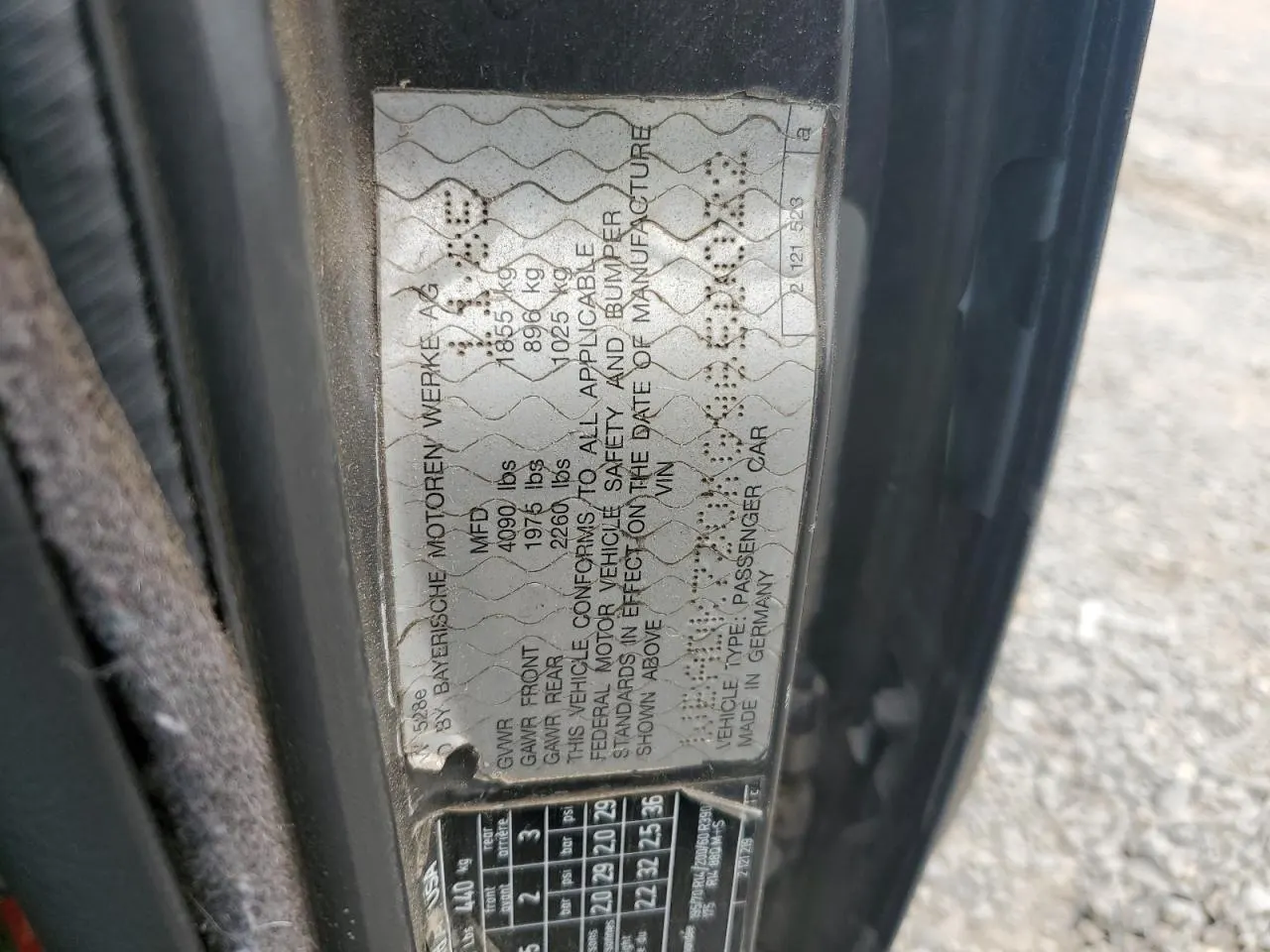 1986 BMW 528 - 533 - 633 - 733 528E