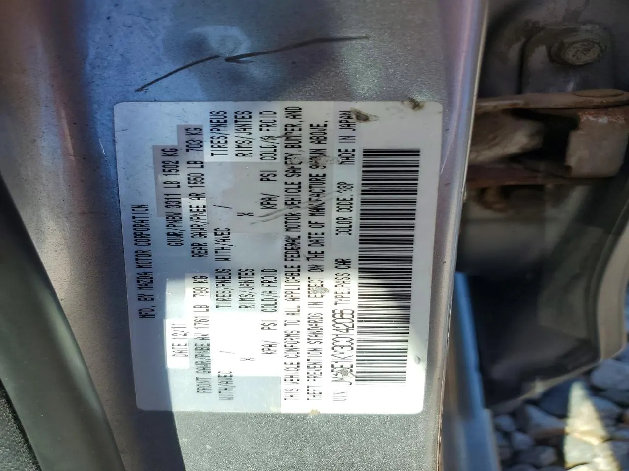 2012 Mazda Mazda2 Sport