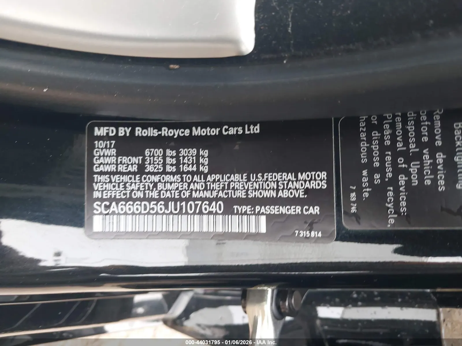 2018 Rolls-Royce Dawn