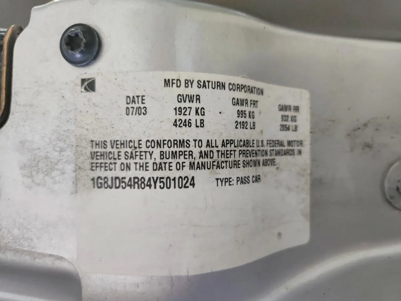 2004 Saturn L-Series L300 2