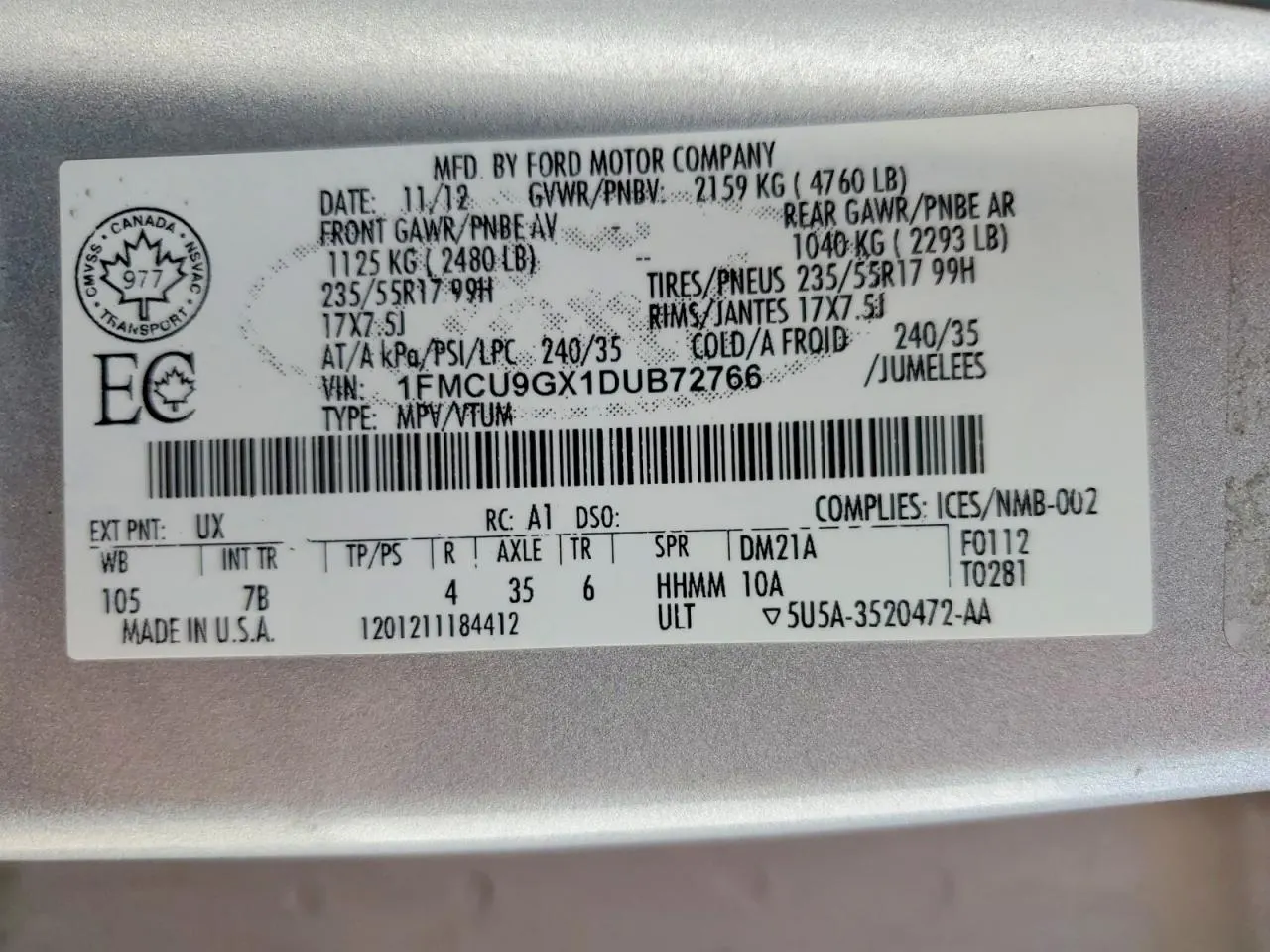 2013 Ford Escape SE