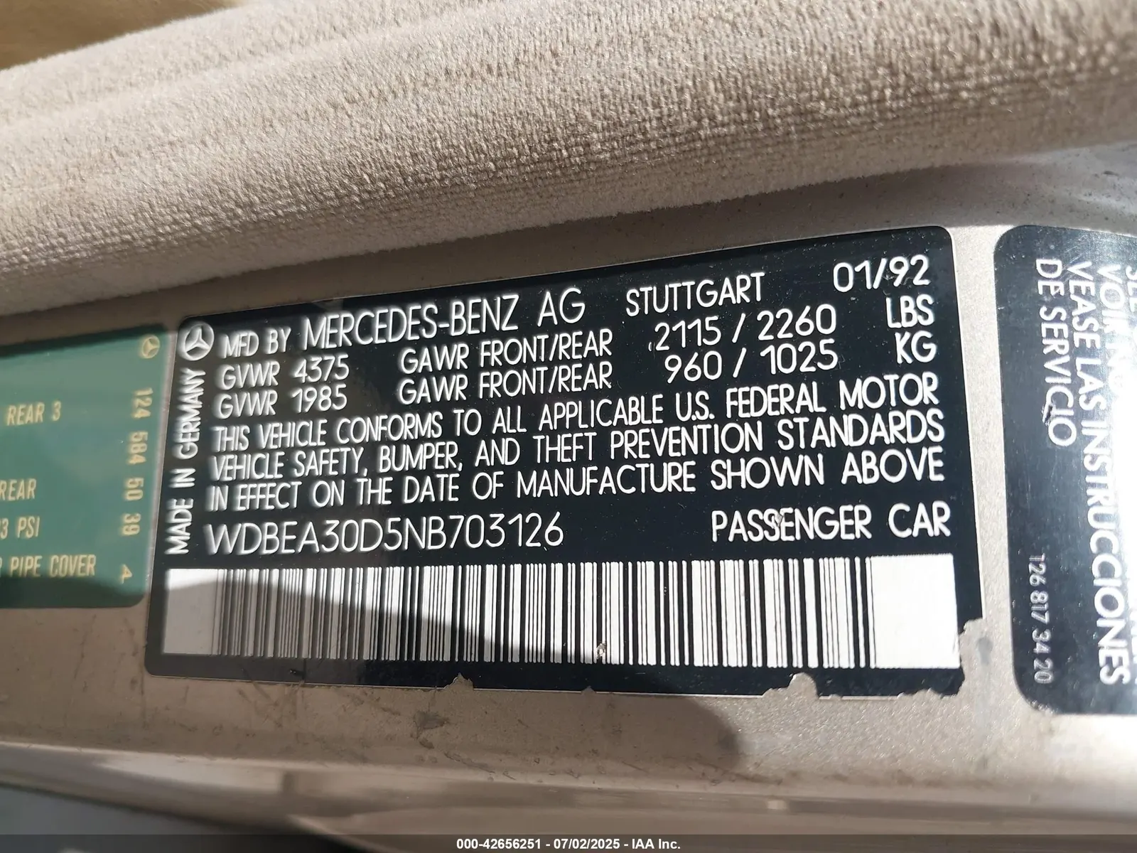 1992 Mercedes-Benz 300 Series 300E