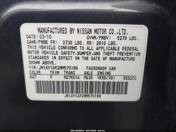 2011 INFINITI M56