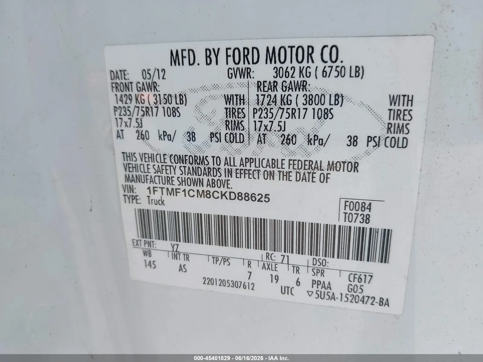 2012 Ford F-150 XL