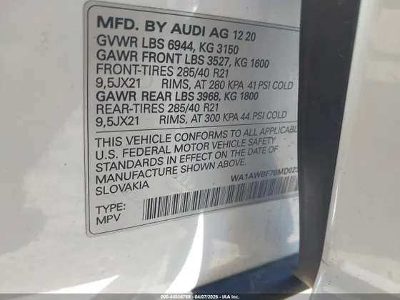 2021 Audi SQ7 Premium Plus
