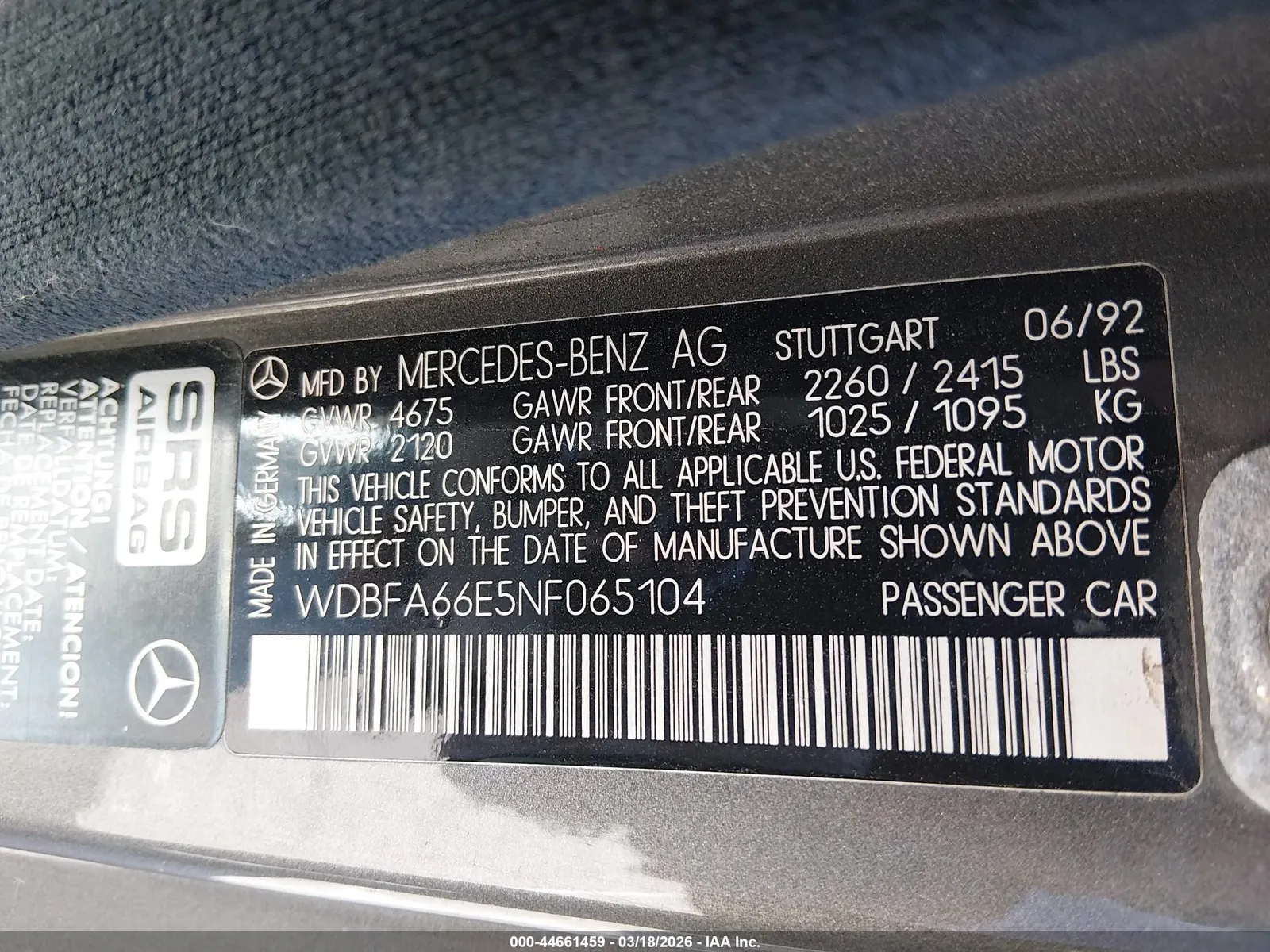 1992 Mercedes-Benz 500 SL