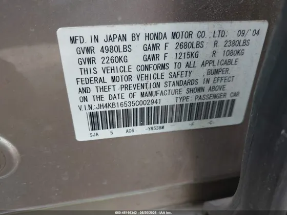 2005 Acura RL 3.5