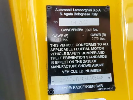 2008 Lamborghini Gallardo