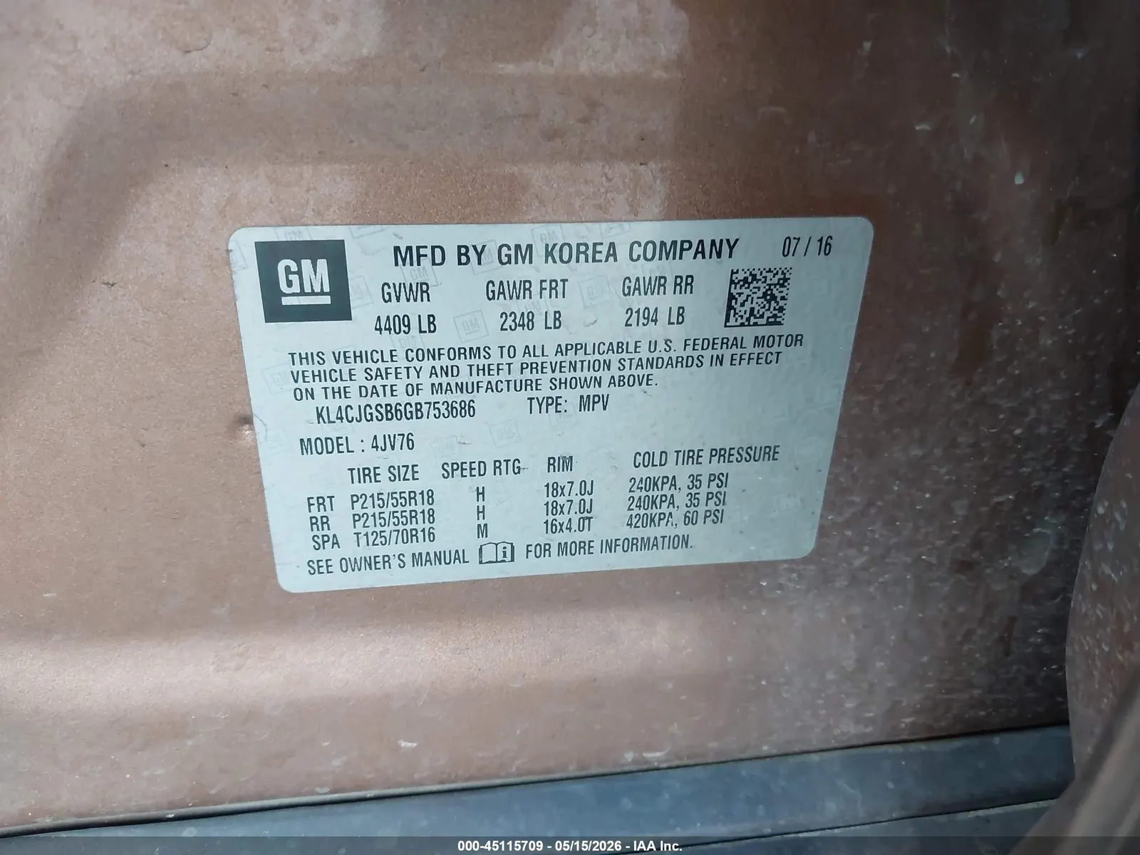 2016 Buick Encore Leather