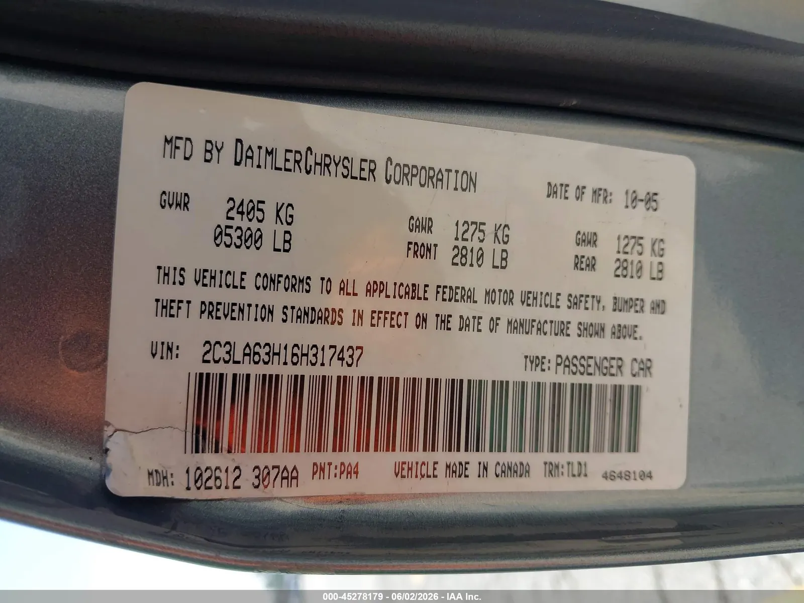 2006 Chrysler 300 C