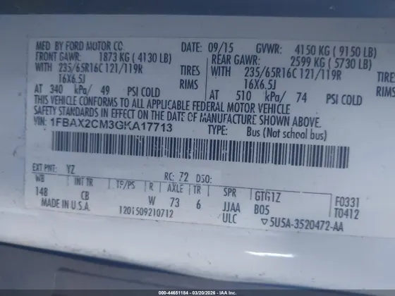 2016 Ford Transit Wagon XL
