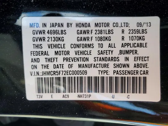 2014 Honda Accord Plug-in Hybrid ACCORD