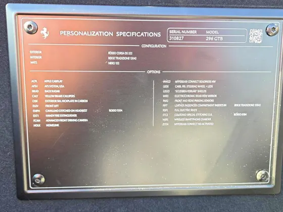2024 Ferrari 296 GTB 296GTB