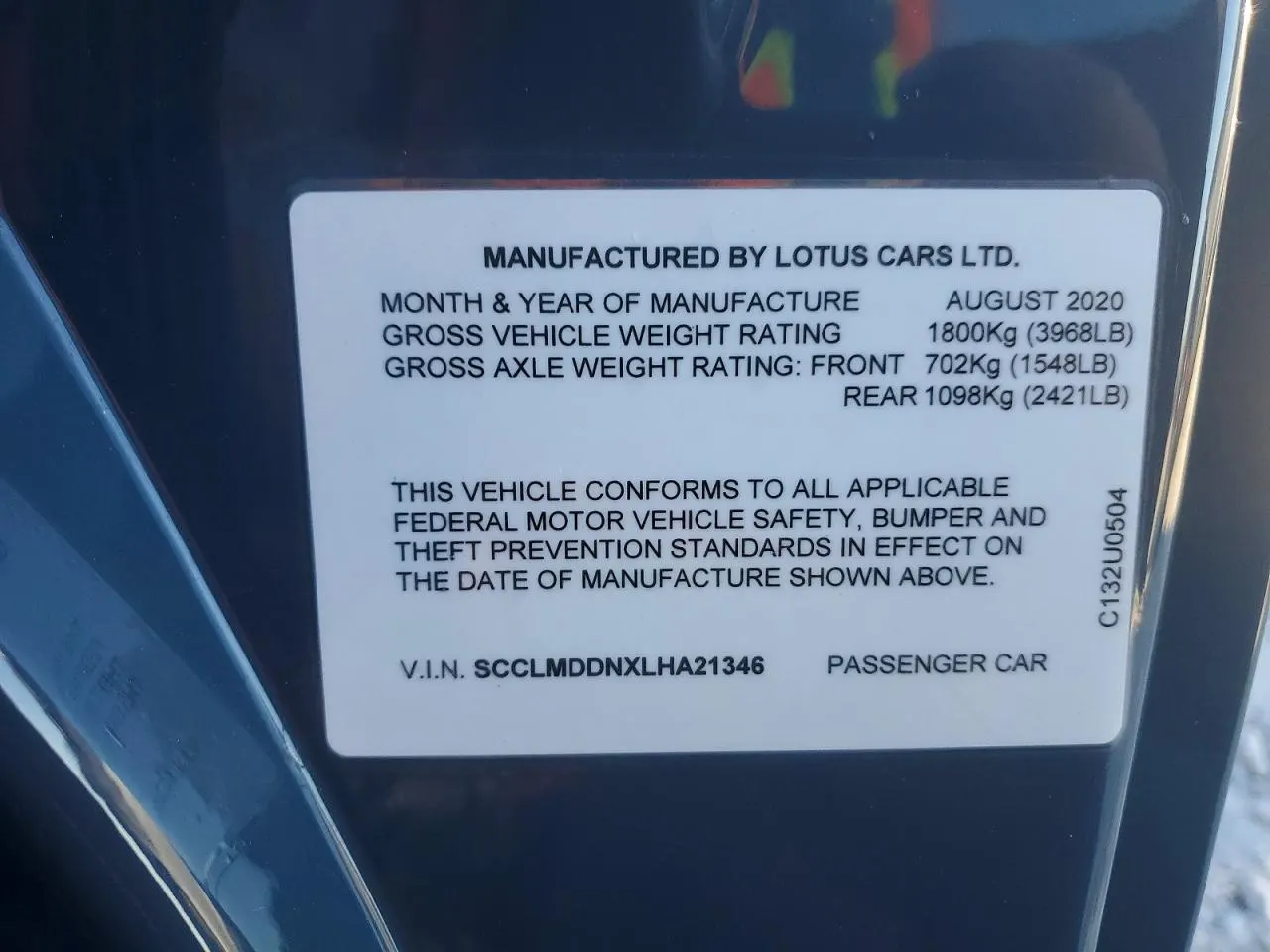 2020 Lotus Evora GT EVORA