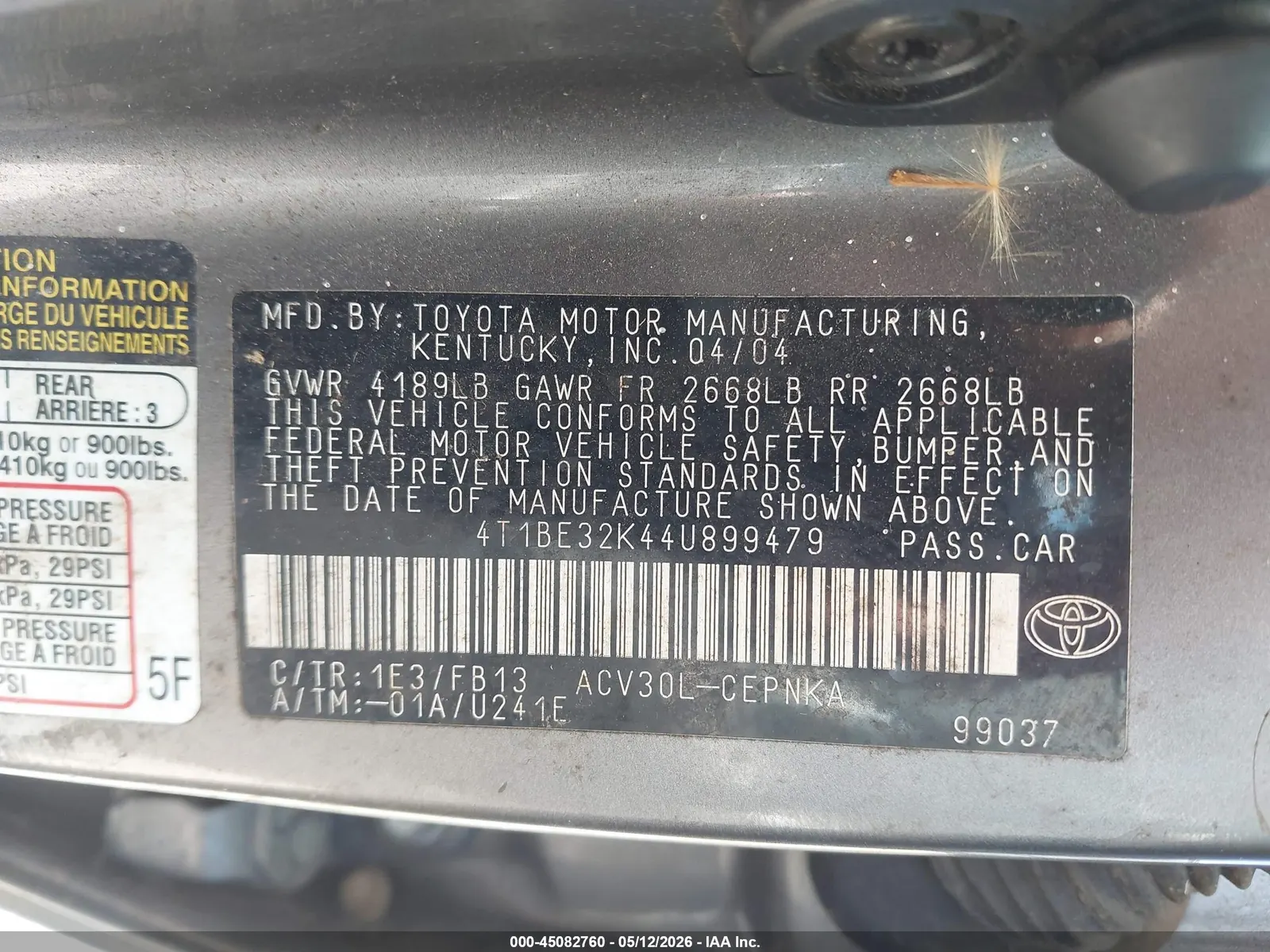 2004 Toyota Camry LE
