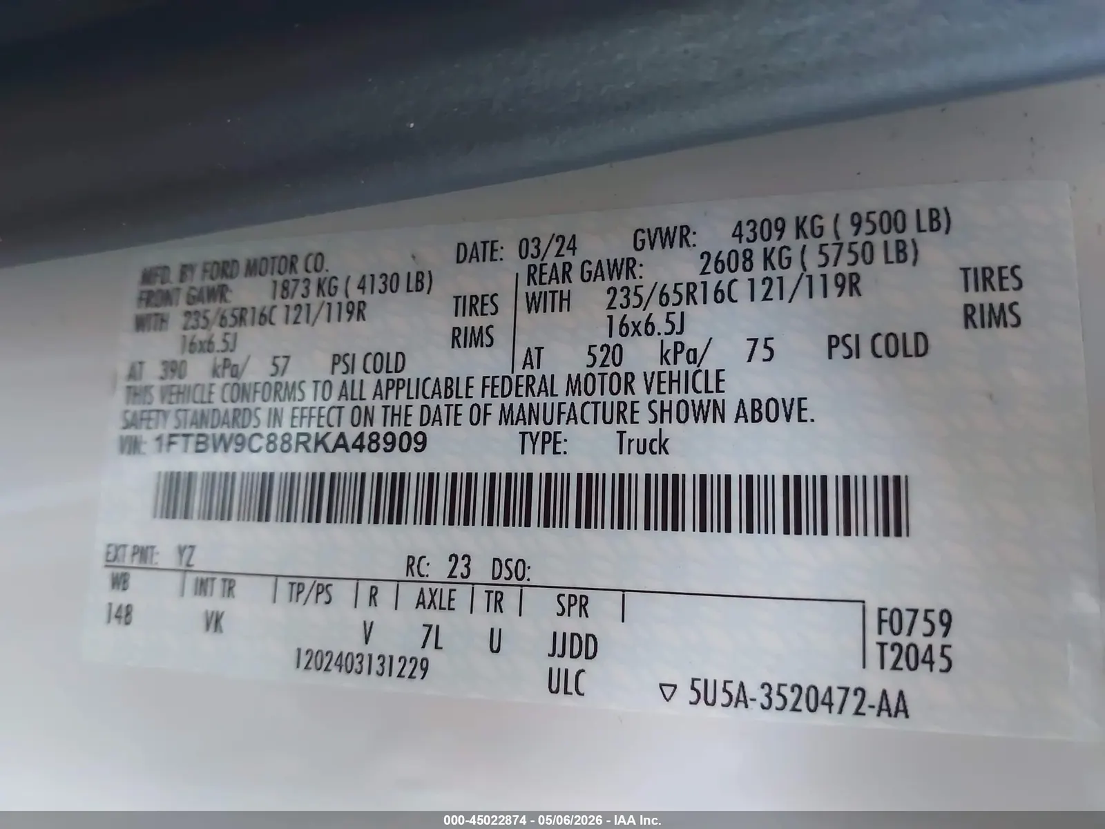 2024 Ford Transit Cargo Van