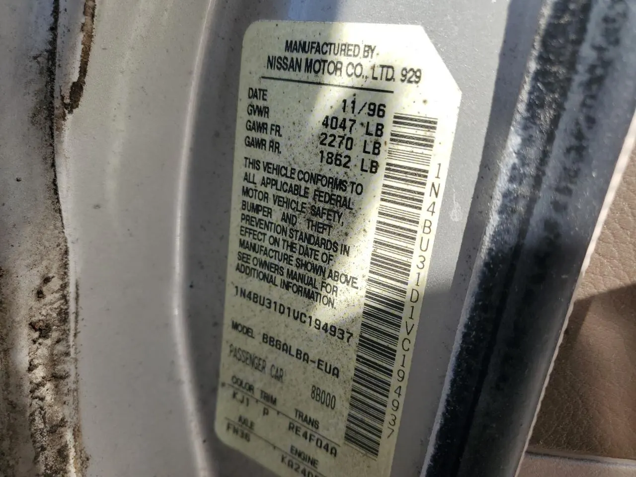 1997 Nissan Altima XE